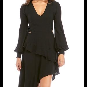 Long Sleeve Asymmetrical Dress